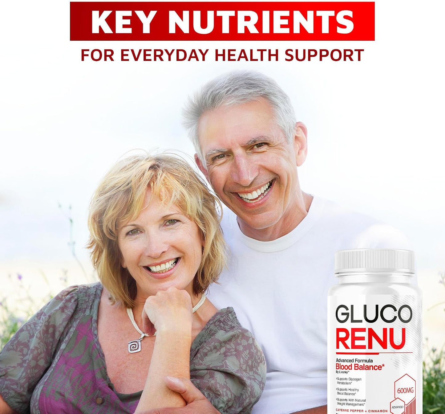 Gluco Renu Capsules - Natural Blood Health Support, Vegan & Non-GMO, 30 Capsules - görsel 3