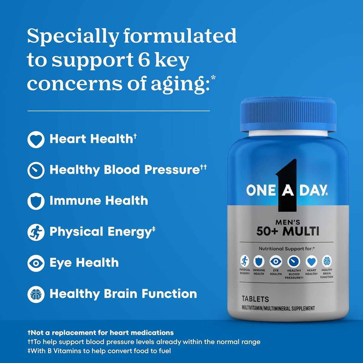 One A Day Men’s 50+ Multivitamin, 100 Tablets - görsel 2