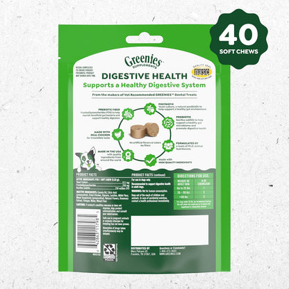 Greenies Digestive Health Probiotic Dog Chews, Chicken Flavour, 40 Chews