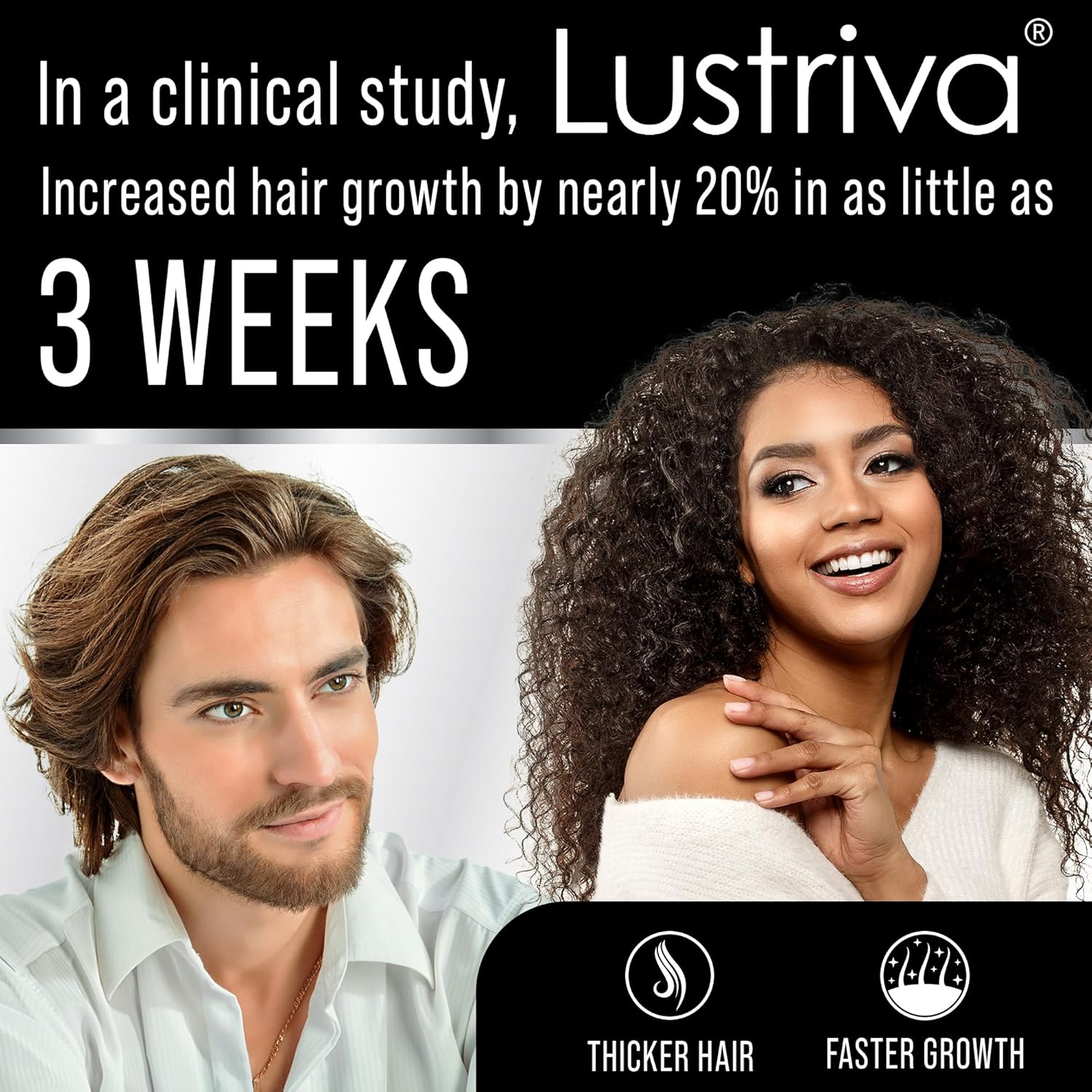 Lustriva Hair Growth Supplement with Biotin 10000mcg for Hair and Skin Support - görsel 3