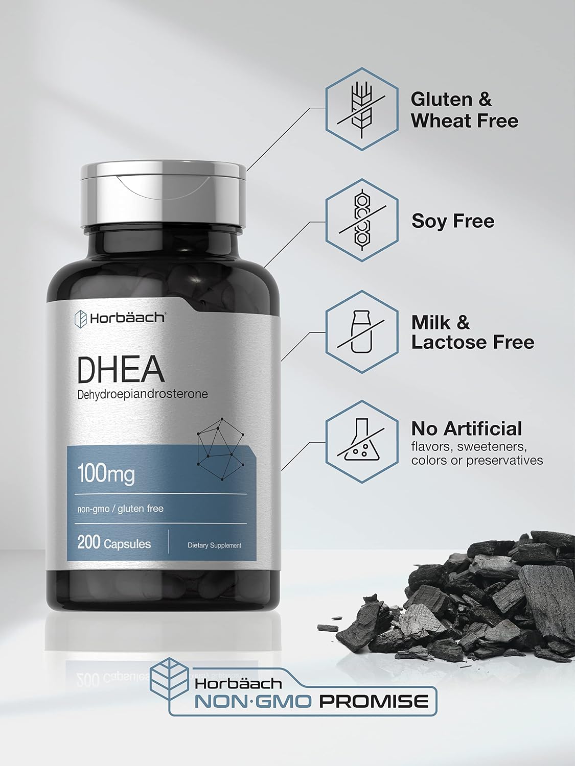 Horbäach DHEA 100mg, 200 Capsules – A Supplement for Men and Women - görsel 4