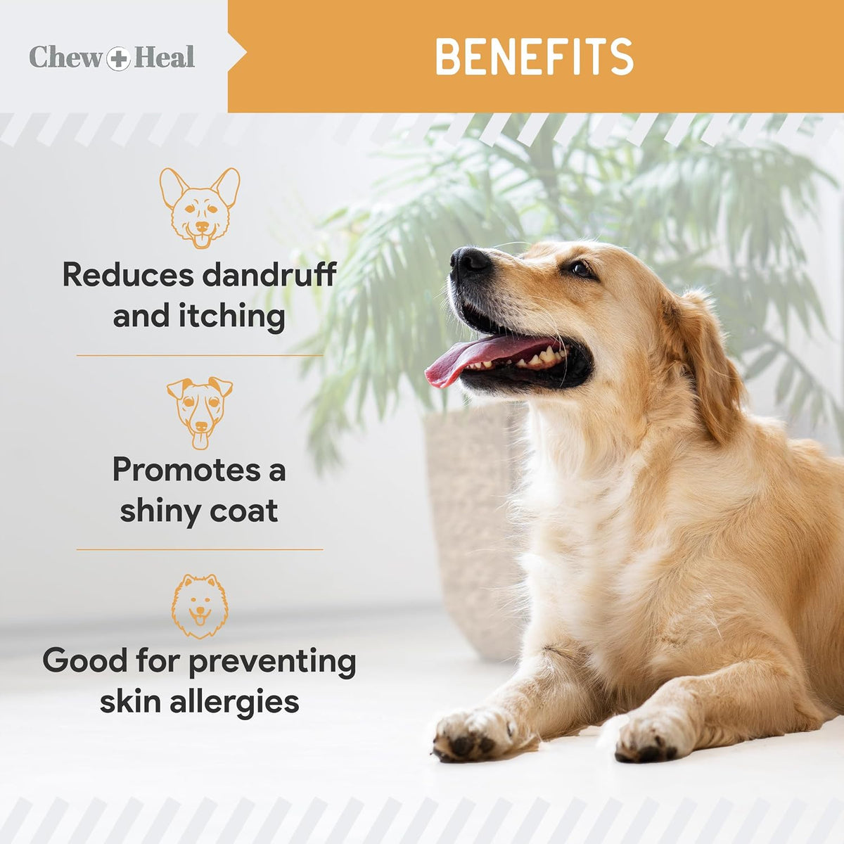 Chew + Heal Labs Wild Caught Omega-3 Fish Oil for Dogs – 300mg Mini Soft gel capsules, 360 Count - görsel 3