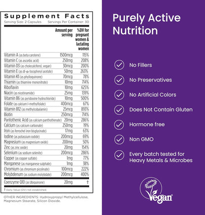 Proceive Breastfeeding Vitamins for New Mum, Postnatal Supplement, Vegan, 60 Capsules