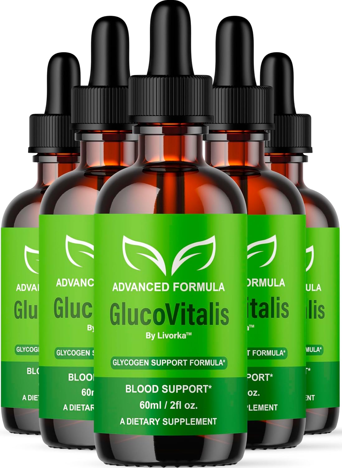 GlucoVitalis Drops (5 Pack) – Official Liquid Supplement, All-Natural Formula - görsel 1
