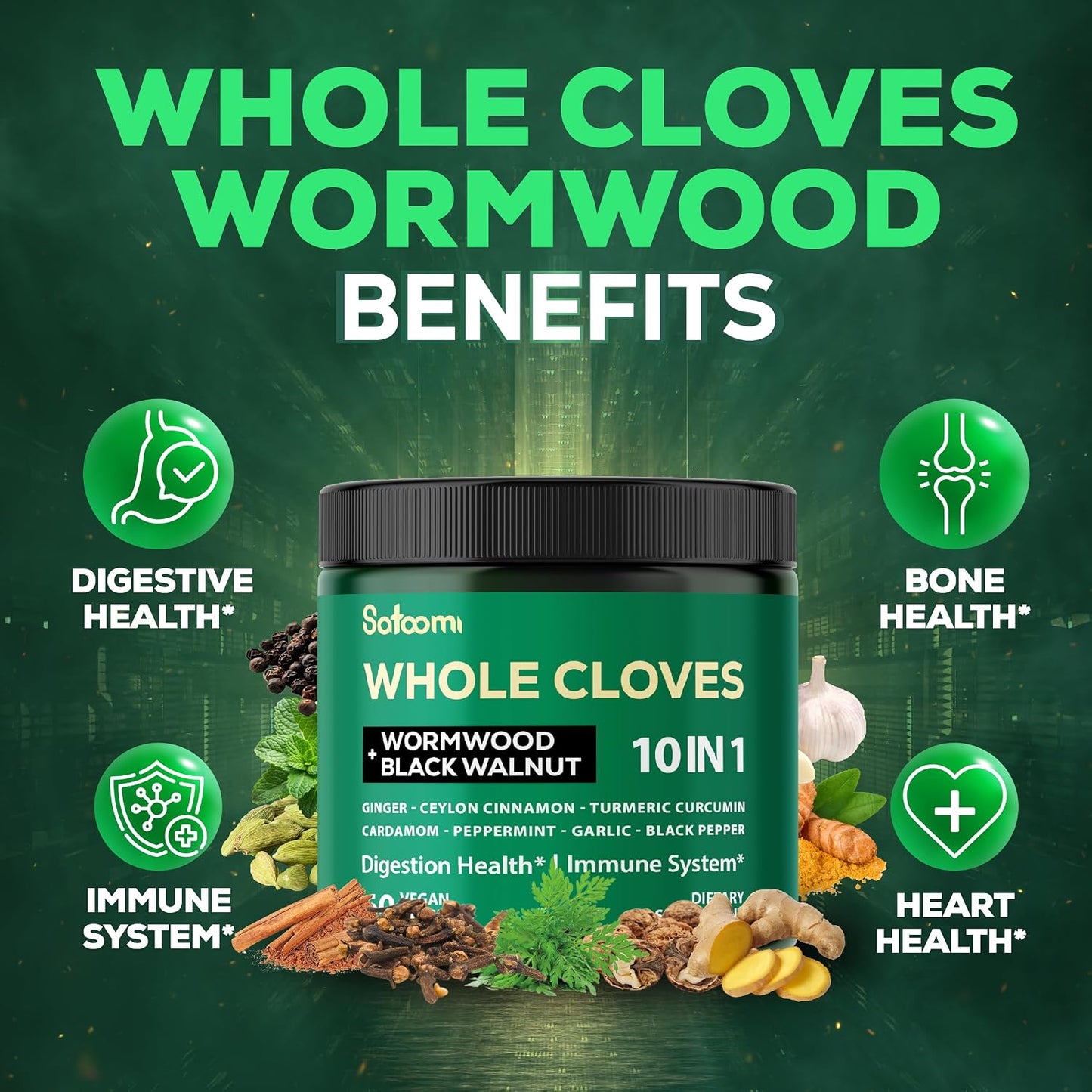 Satoomi 10in1 Clove Supplement - 60 Capsules - görsel 5