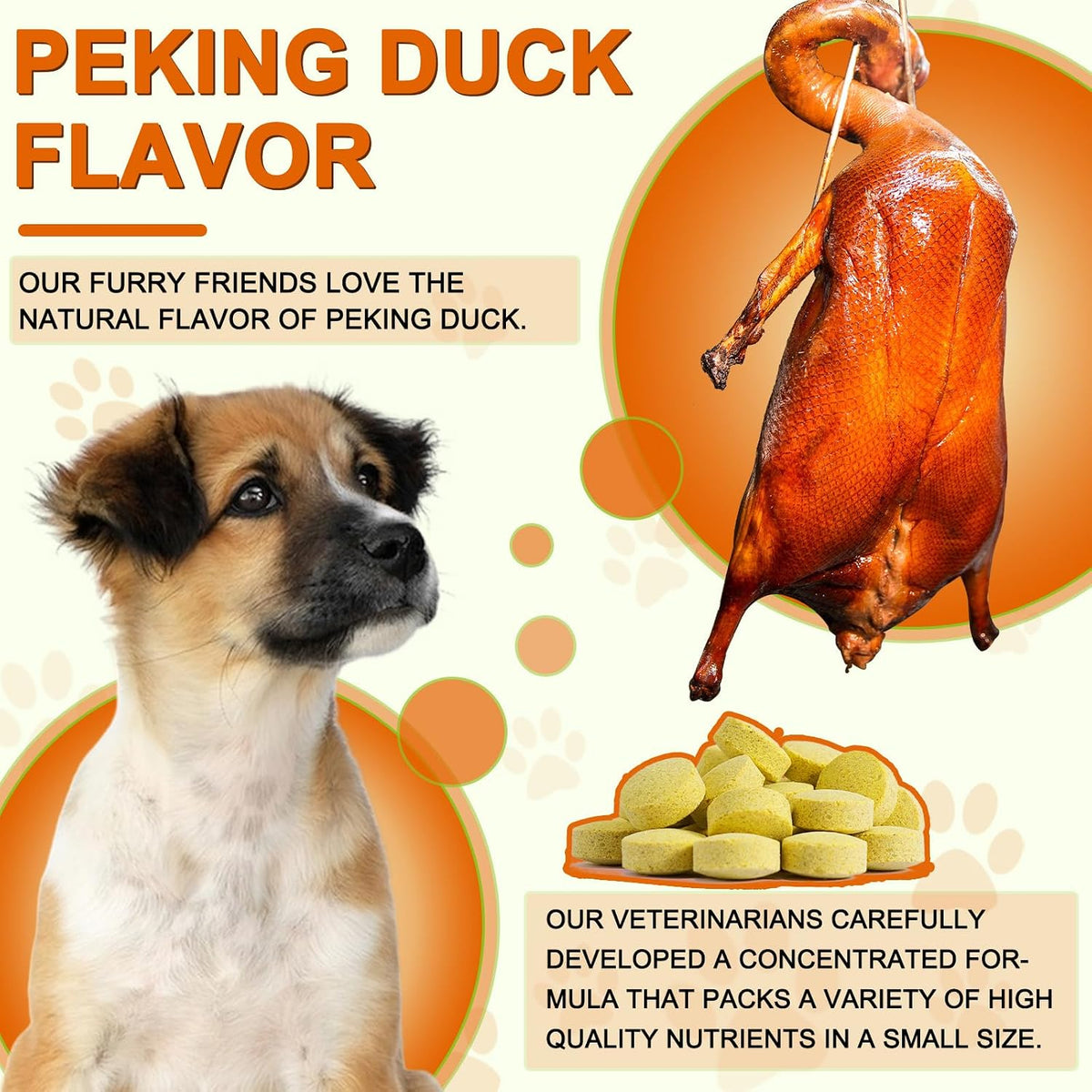 FSLHCY Turmeric for Dogs - 180 Count Duck Flavour Chewable Tablets - görsel 6