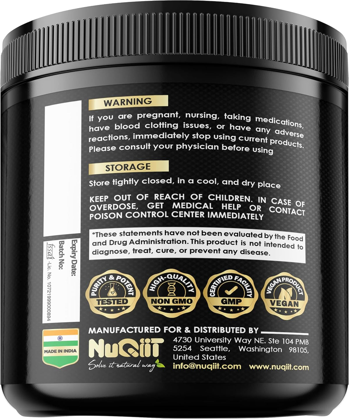 NAD+ Supplement with Nicotinamide Riboside, Resveratrol, Quercetin, Turmeric, Rhodiola Rosea - 60 Count - görsel 8