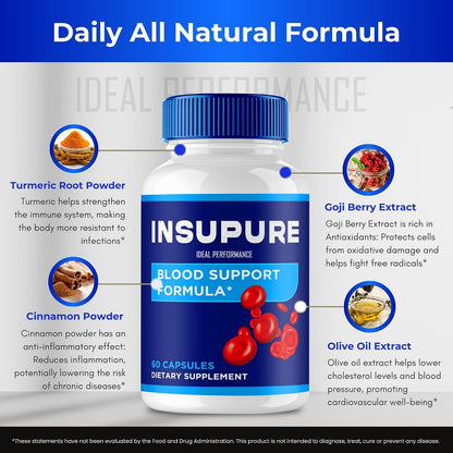 Insupure Capsules – Maximum Strength All-Natural Support Supplement (5 Pack)