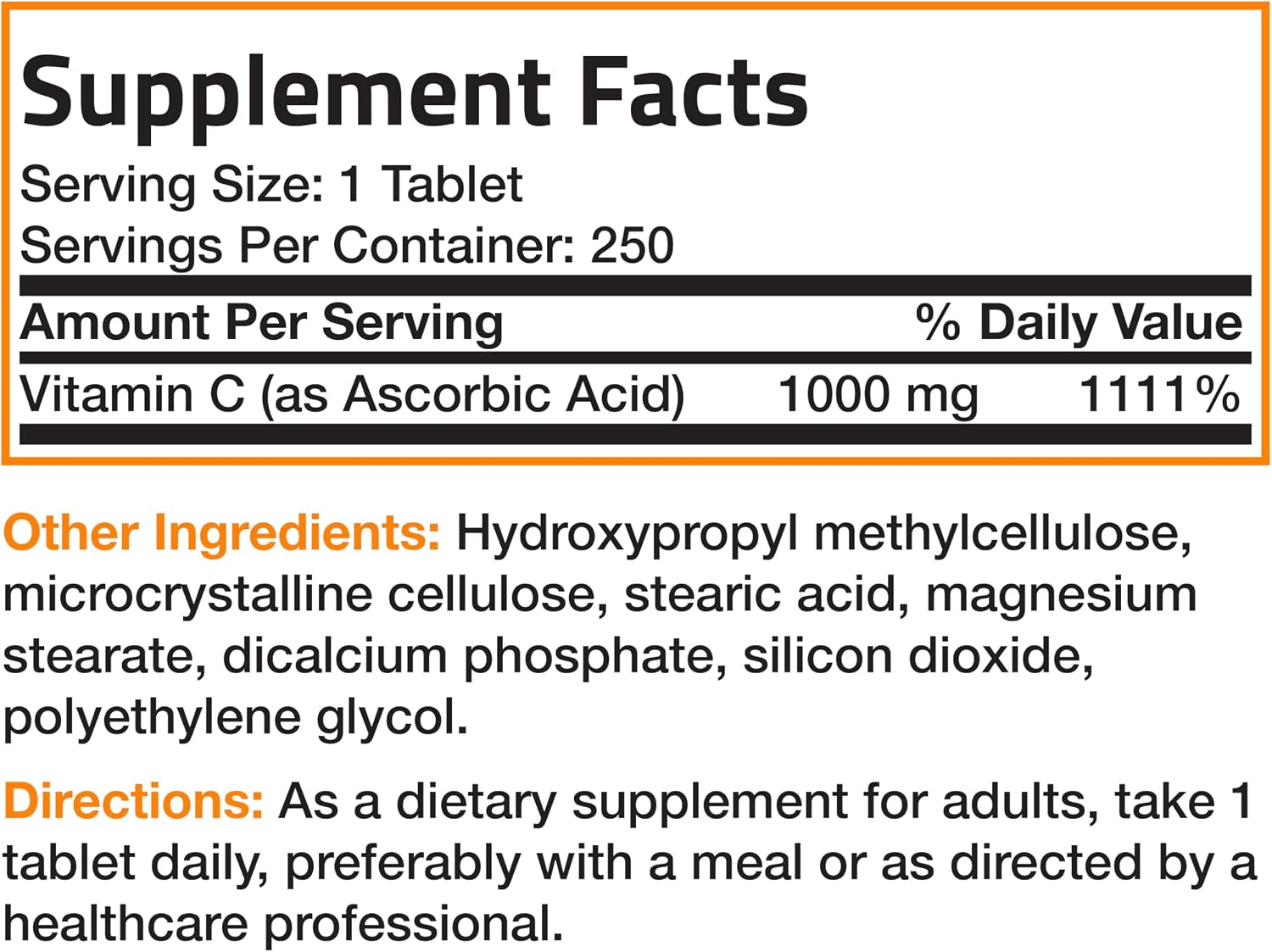 Bronson Vitamin C 1000 mg Sustained Release Tablets – Non-GMO - görsel 8