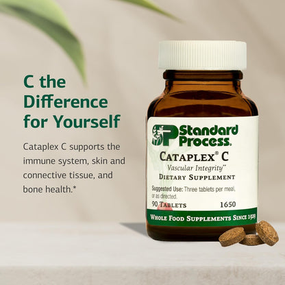 Standard Process Cataplex C - Wholefood Vitamin C for Immune & Bone Health - 90 Tablets