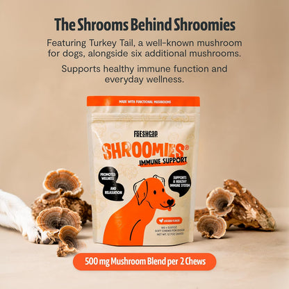 FreshCap Shroomies 13-in-1 Mushroom Supplement for Dogs (180 Soft Chews)