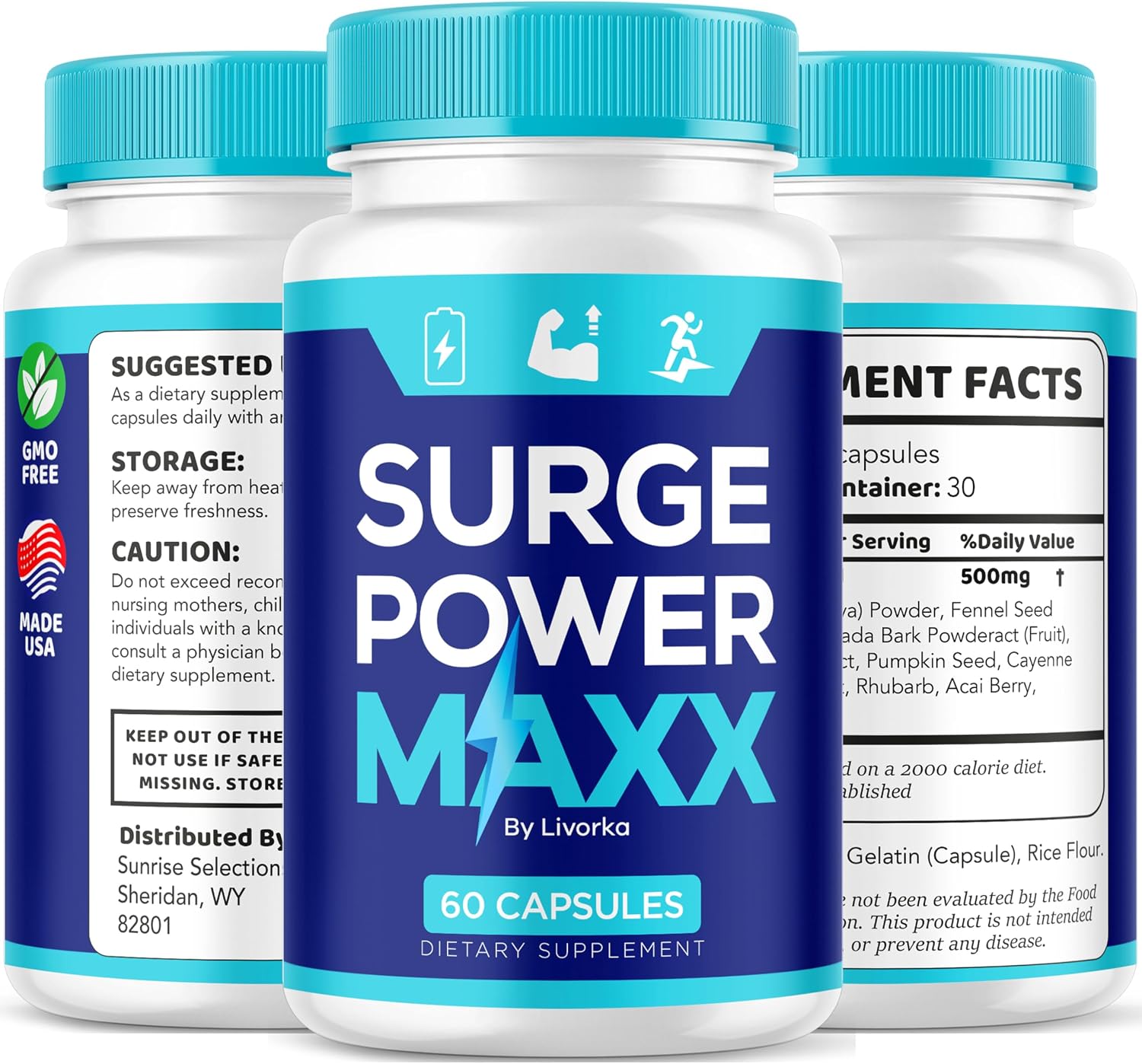 (2 Pack) Surge Power Maxx Supplement for Men, SurgePower Max Male Pills Formula, Premium All-Natural Advanced Support, 120 Capsules for 2 Months - görsel 8