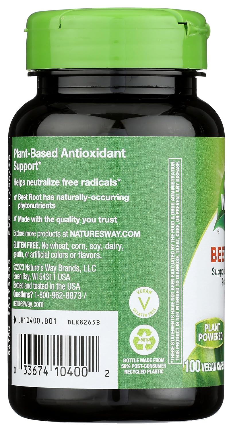 Nature's Way Beetroot Powder Capsules, 100 Count - görsel 5