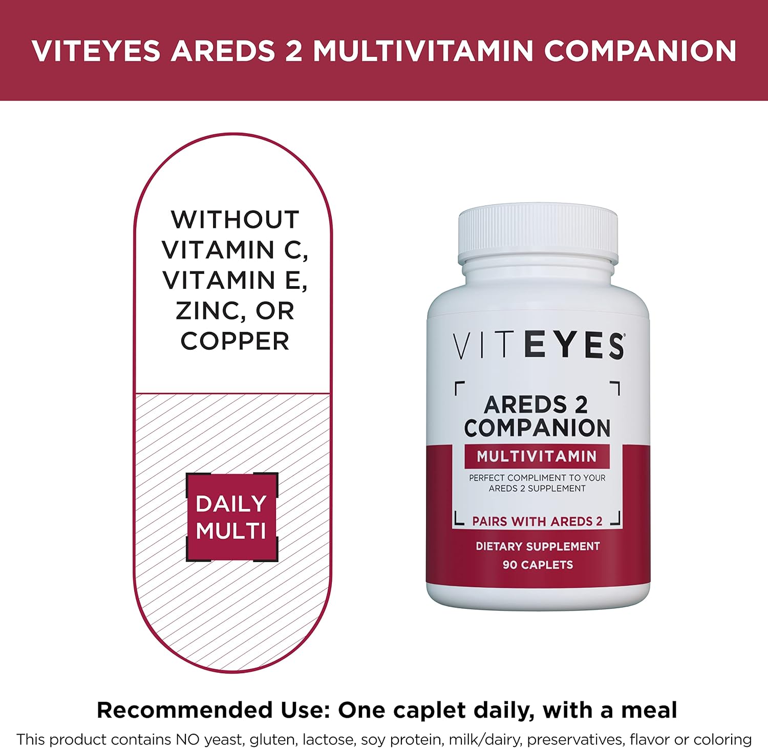 Viteyes AREDS 2 Capsules and Multivitamin AREDS 2 Companion – 3 Month Supply - görsel 5