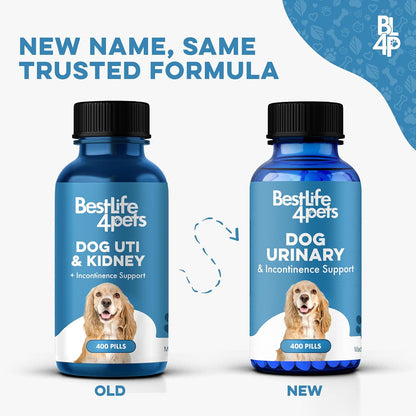 BestLife4Pets Dog UTI & Kidney Health Formula – Natural Urinary Support – 400 Tiny Pills