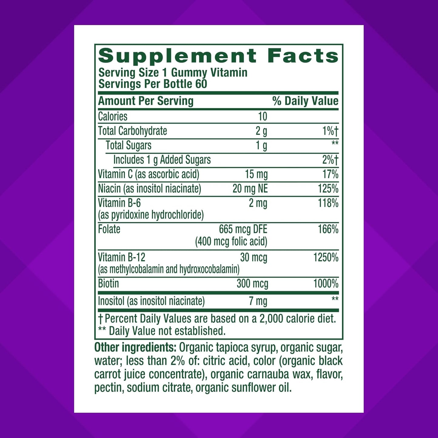 Vitafusion Vitamin B Complex Gummies - Strawberry Flavour - 60 Count - görsel 8