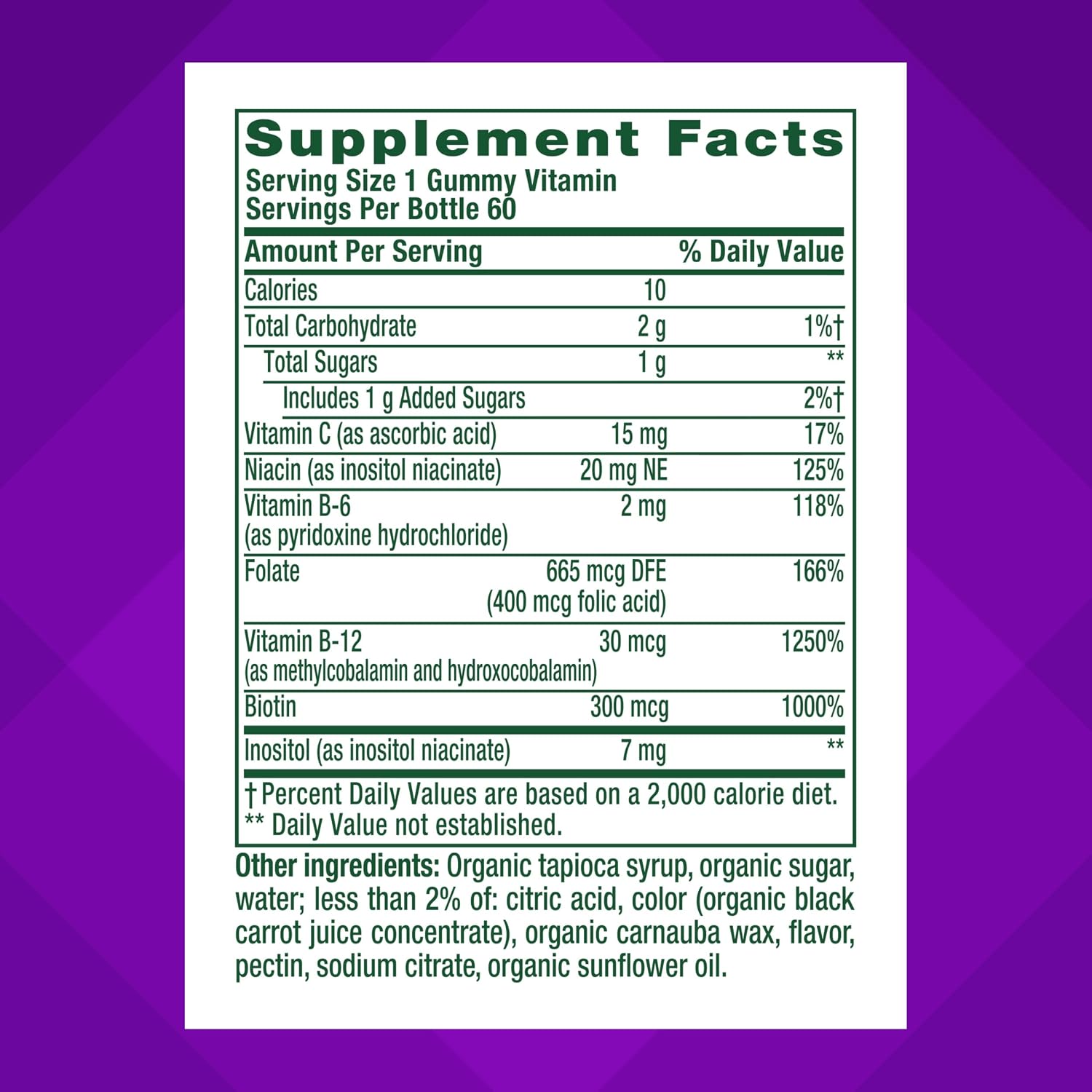 Vitafusion Vitamin B Complex Gummies - Strawberry Flavour - 60 Count - görsel 8