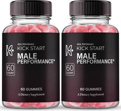 Kickstart Gummies, Official Kick Start Supplement Gummy for Men – Maximum Strength Performance, All Natural Support for Overall Health and Wellbeing, Advanced Formula Gummy Reviews (2 Pack)