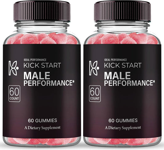 Kickstart Gummies, Official Kick Start Supplement Gummy for Men – Maximum Strength Performance, All Natural Support for Overall Health and Wellbeing, Advanced Formula Gummy Reviews (2 Pack)