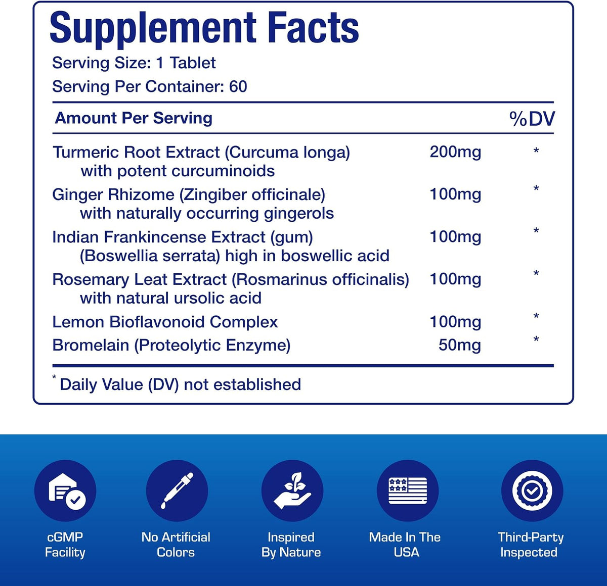 Pro ENZ Joint Support Supplement – Clinical Formula with Turmeric, Boswellia & Proteolytic Enzymes (60 Tablets) - görsel 2