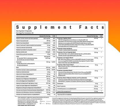 Seeking Health Optimal Multivitamin with Active B Vitamins, L-5-MTHF, CoQ10 – Methylation & Energy Support, Vegetarian (240 Capsules)