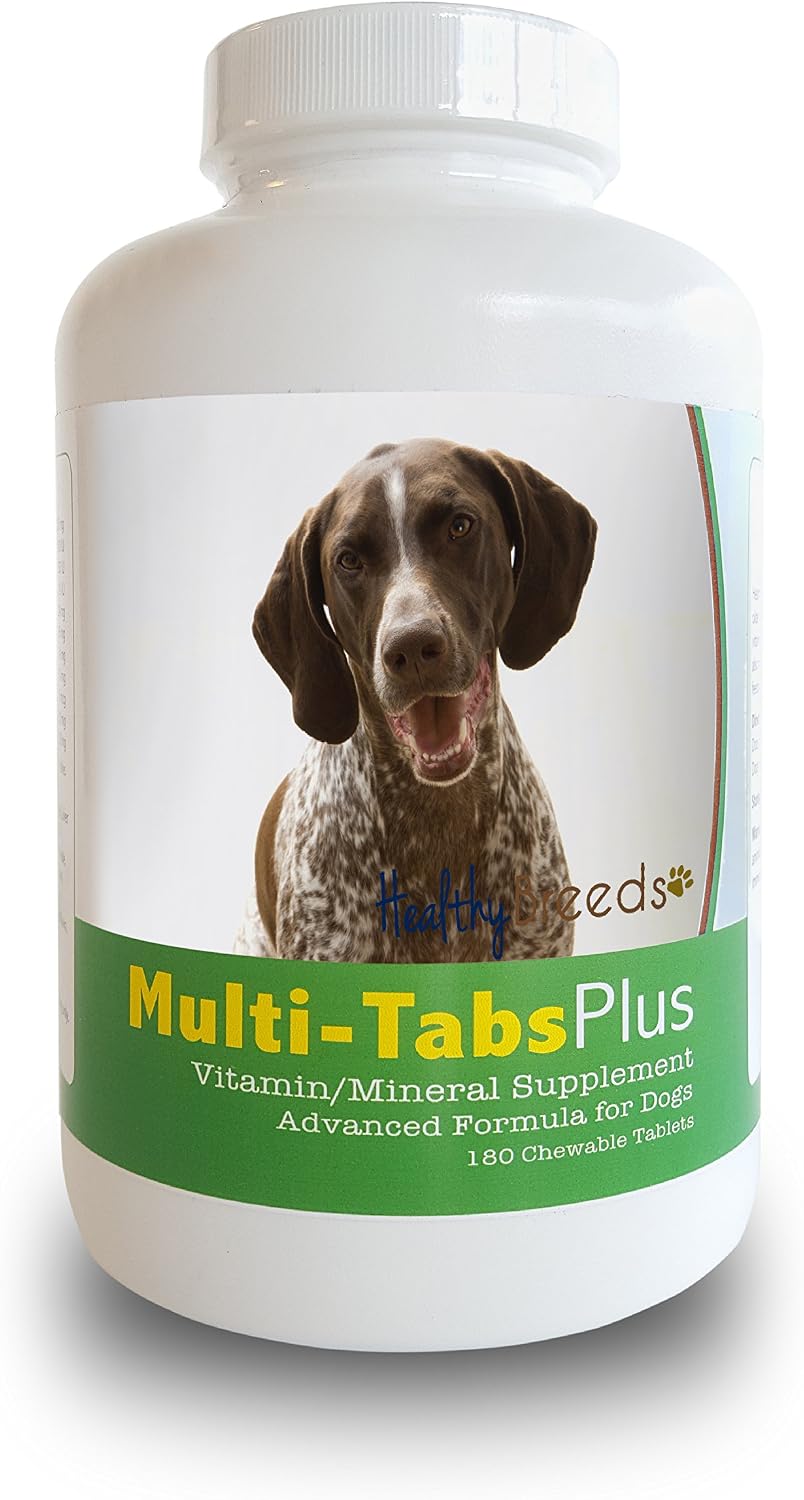 Healthy Breeds German Shorthaired Pointer Multi-Tabs Plus Chewable Tablets, 180 Count - görsel 1