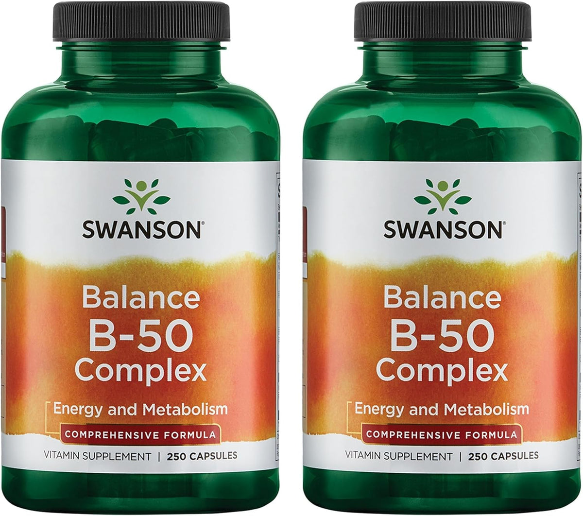Swanson Balance B-50 High-Potency B Vitamin Complex - 250 Capsules - görsel 8