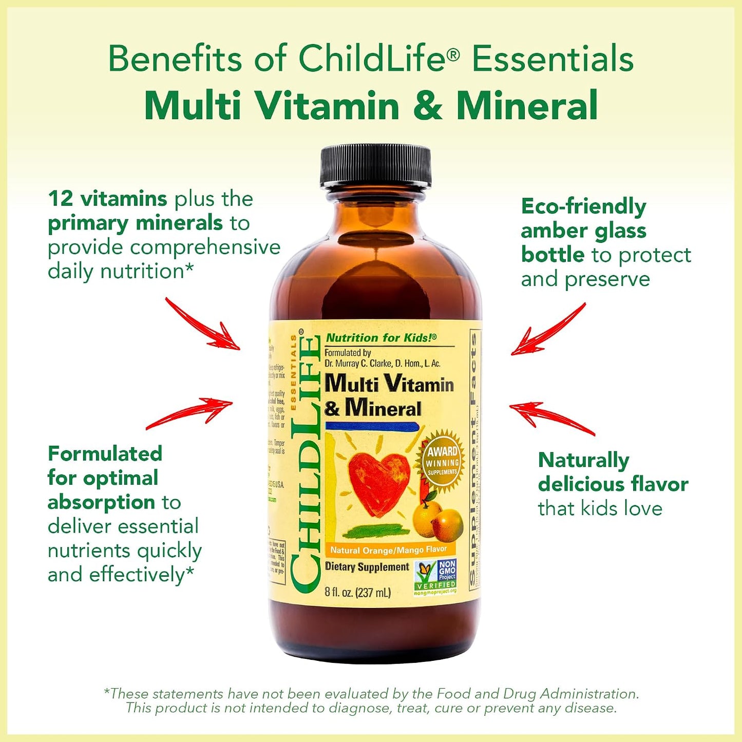 CHILDLIFE ESSENTIALS Kids Multivitamin & Mineral - Liquid Multivitamin for Children - Natural Orange & Mango Flavour - 240 ml (Pack of 4) - görsel 5