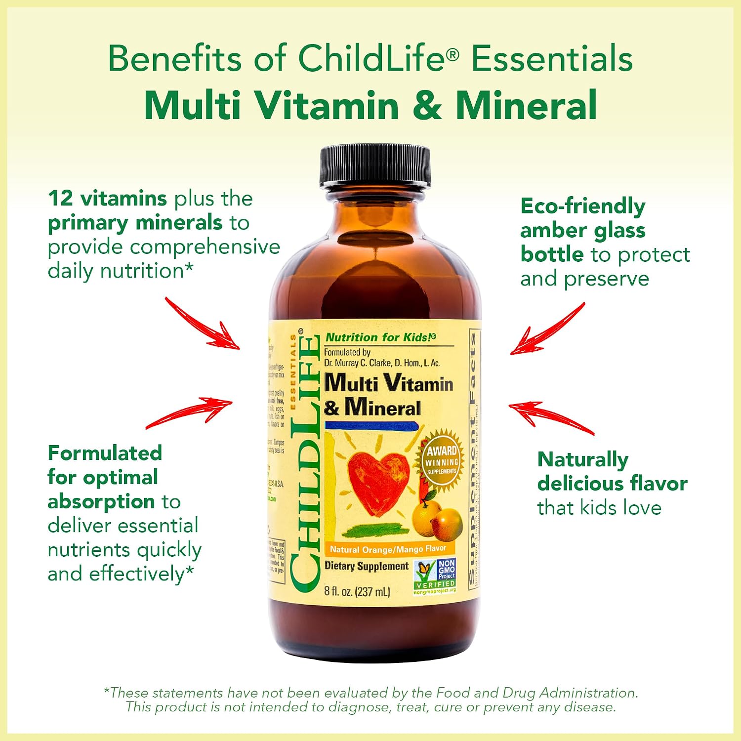 CHILDLIFE ESSENTIALS Kids Multivitamin & Mineral - Liquid Multivitamin for Children - Natural Orange & Mango Flavour - 240 ml (Pack of 4) - görsel 5