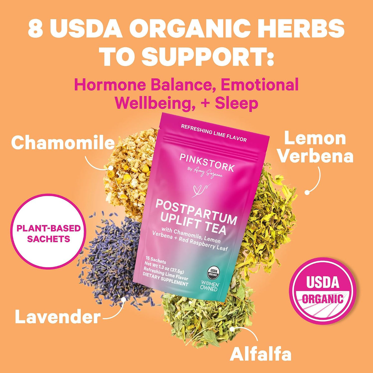 Pink Stork Postpartum Essentials Kit – Hormone Balance, Recovery & Mood Support for New Mum - görsel 3