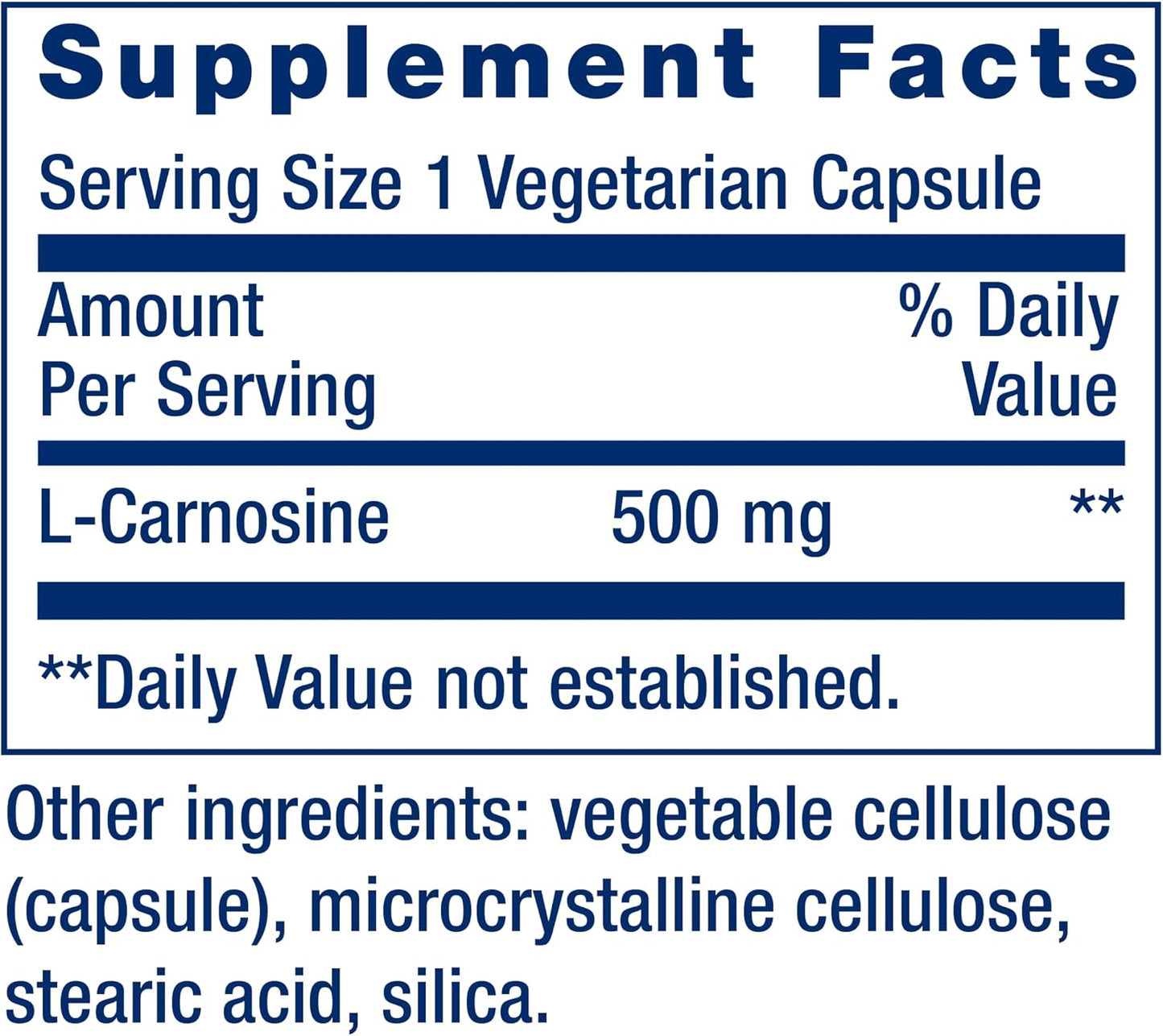 Life Extension Carnosine, Healthy Ageing, Exercise Recovery, Gluten-Free, Non-GMO, Vegetarian, 60 Capsules - görsel 3