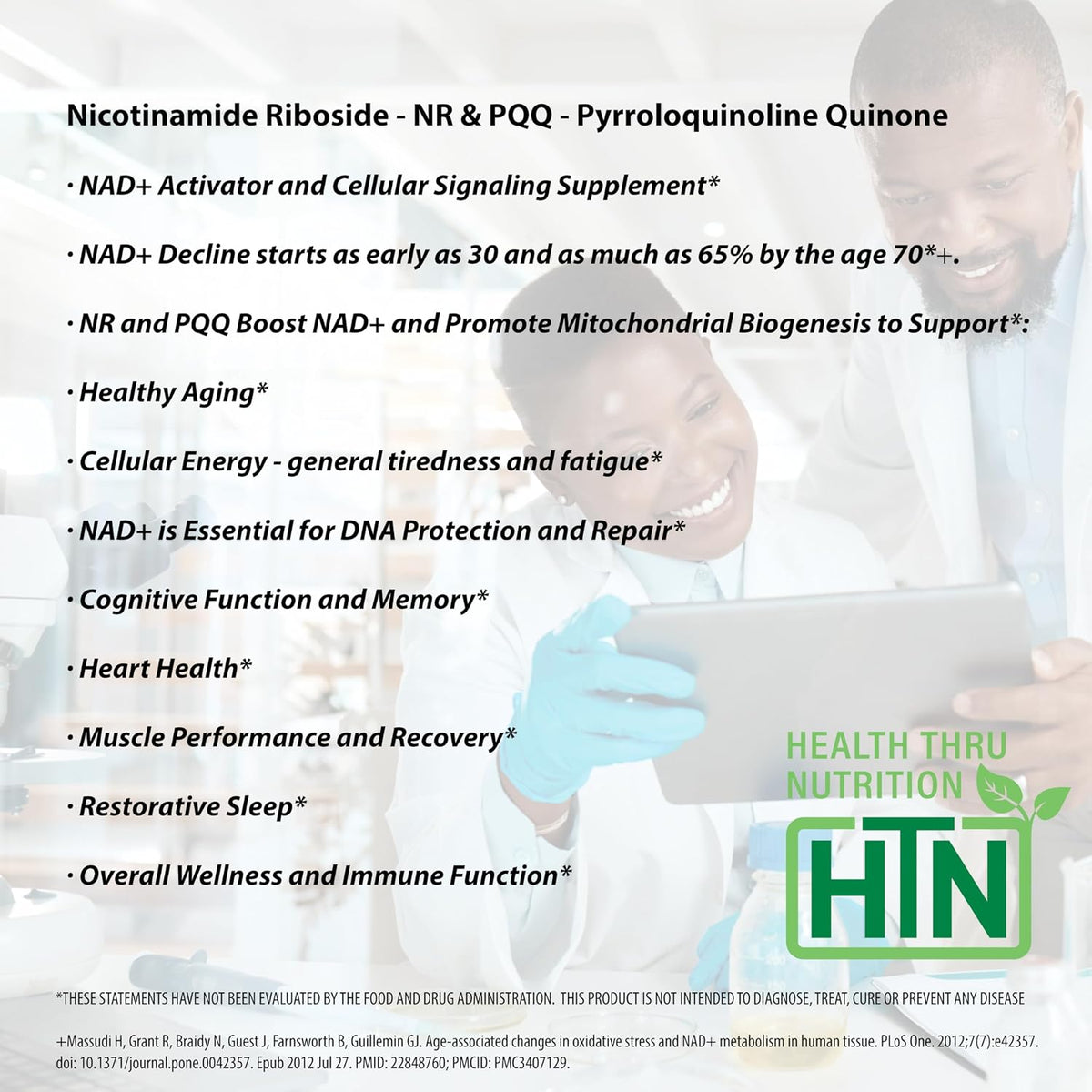 Health Thru Nutrition NAD+ Activator - NR with PQQ, 300mg Nicotinamide Riboside + 20mg PQQ, 60 Capsules - görsel 6