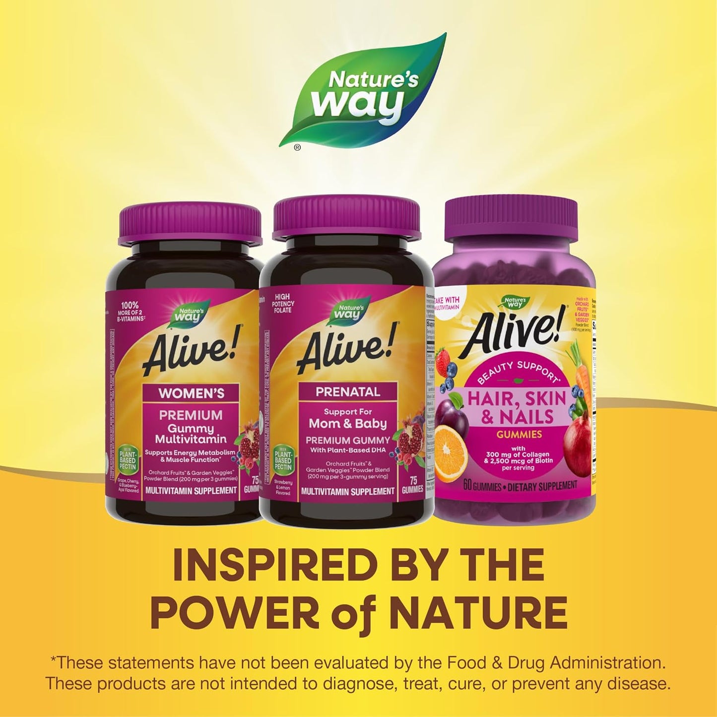 Nature's Way Alive! Prenatal Premium Gummy Multivitamin - High Potency Folate & DHA - 75 Gummies - görsel 6