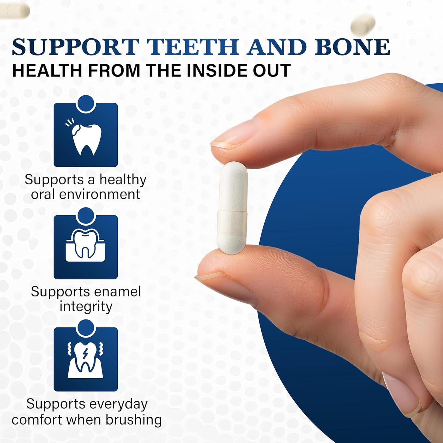 Living Well Dr. Michelle Tooth and Bone Formula with D3, K2 – 120 Capsules - görsel 3