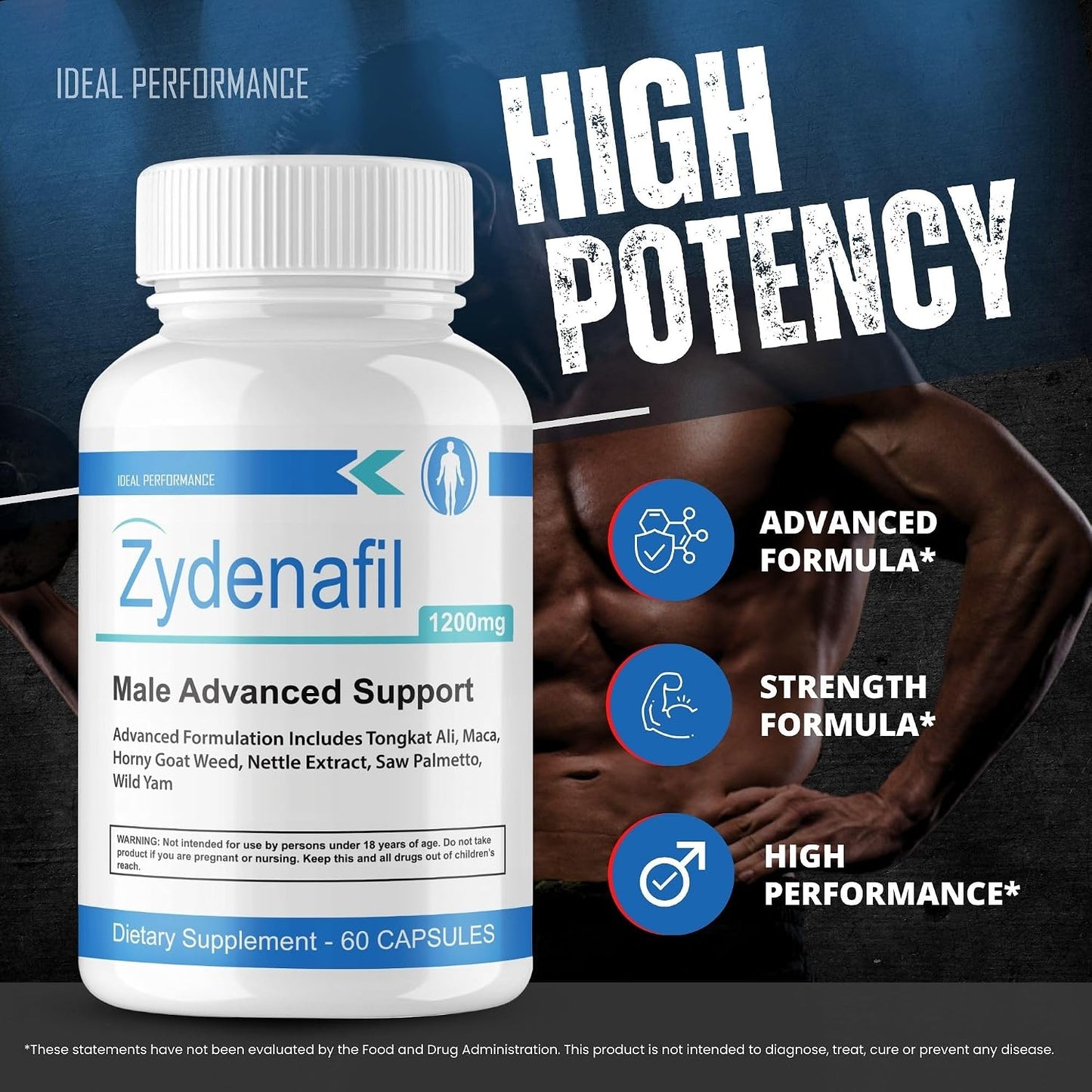 IDEAL PERFORMANCE Zydenafil Capsules for Men (60 Capsules) - görsel 4