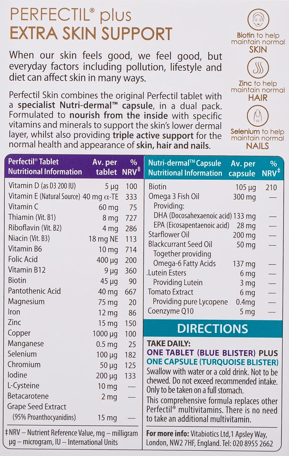 Perfectil Plus Skin Extra Support Tablets & Capsules (28 Pack) - görsel 2