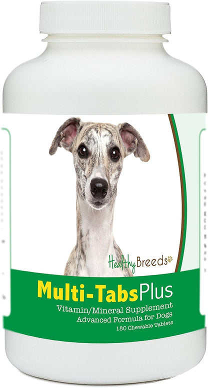 Healthy Breeds Multi-Tabs Plus Chewable Tablets - Daily Multivitamin for Dogs, 180 Tablets