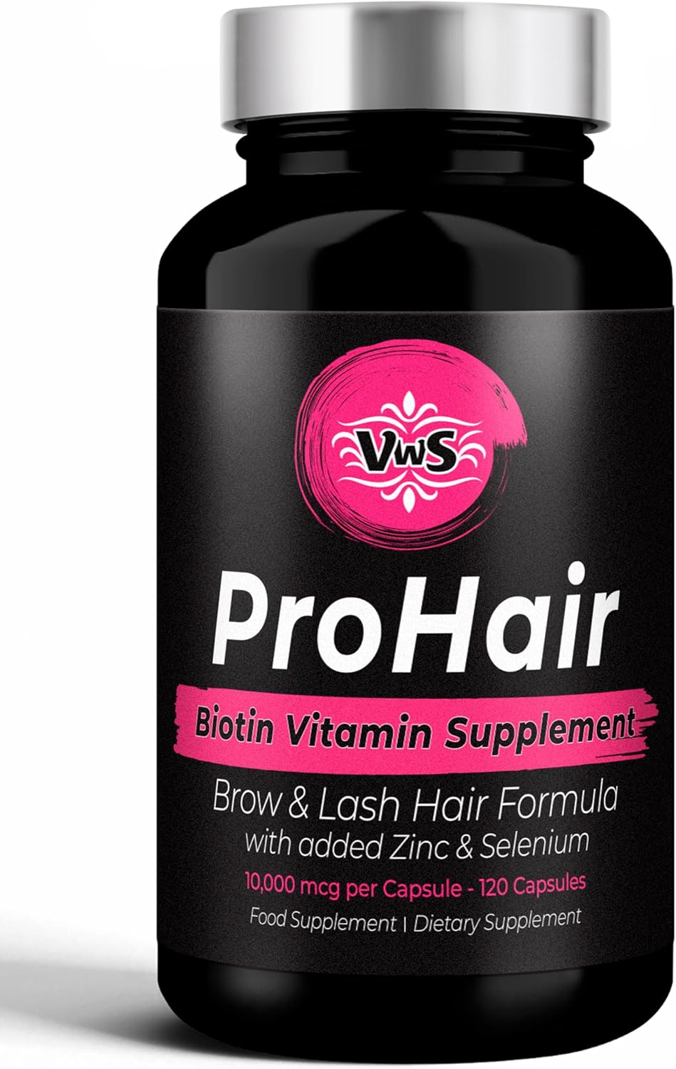 VWS Biotin 10,000 mcg with Zinc & Selenium – Vegan Capsules for Hair, Skin & Nails - görsel 7