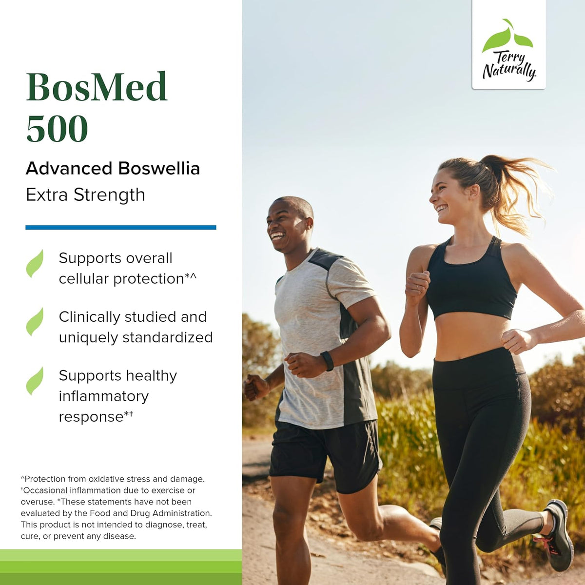 Terry Naturally BosMed 500 Extra Strength - Boswellia Serrata Extract Supplement - Herbal Support for Healthy Lungs - 60 Softgels (Pack of 2) - görsel 3