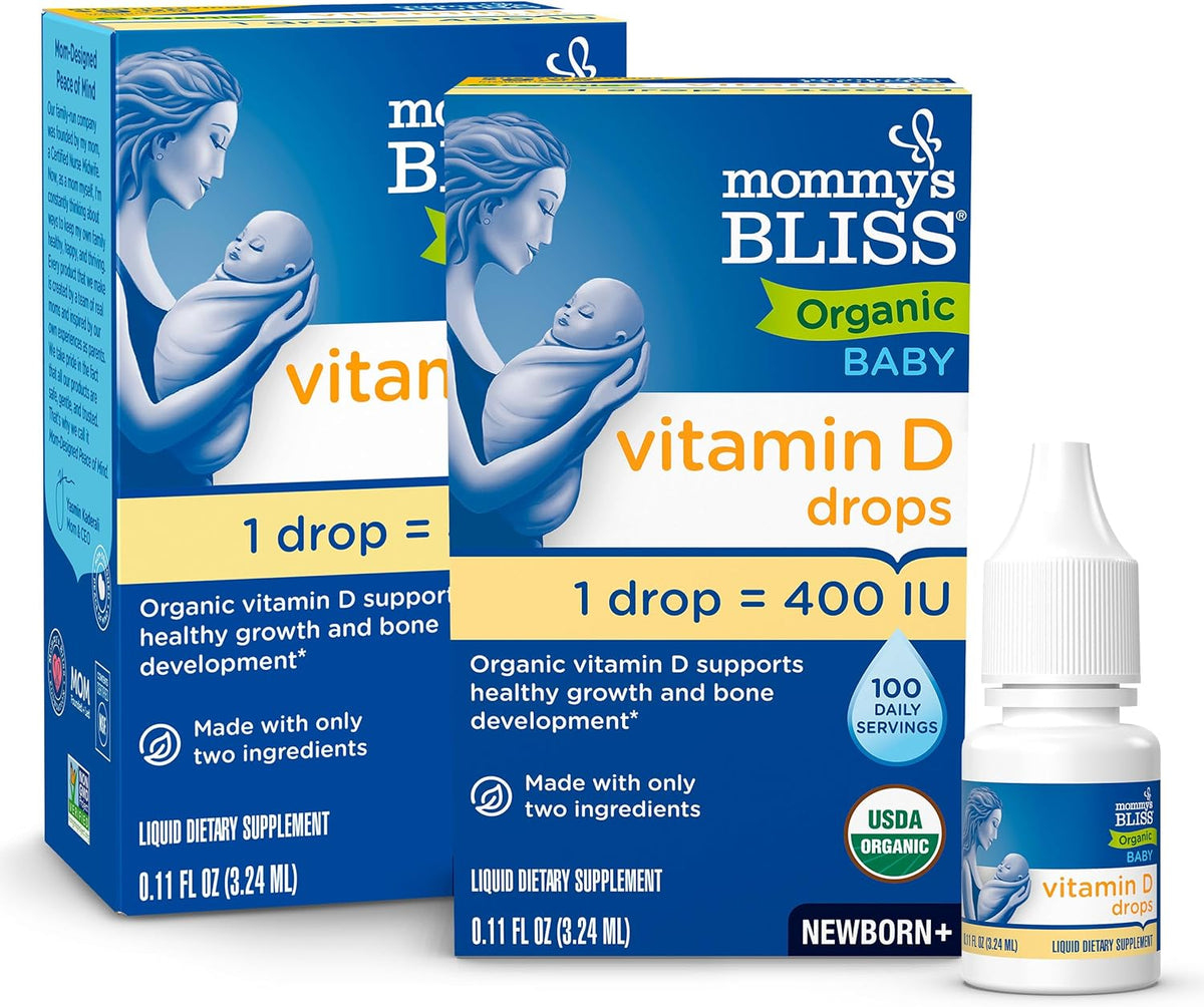 Mommy's Bliss Organic Vitamin D Drops, 400 IU, 3.3 ml (90 Drops) - görsel 9