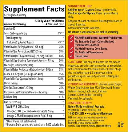 Nature Made Kids First Multivitamin with Omega-3 - 70 Gummies