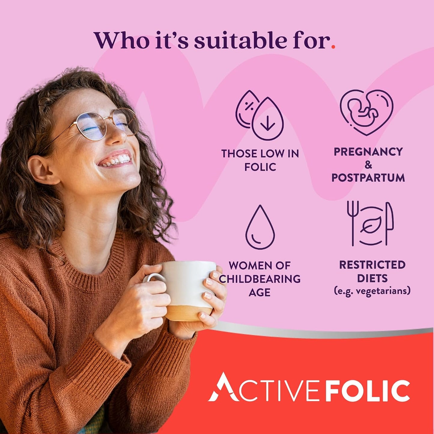 Active Folic Acid Supplement, 400mcg L-Methylfolate, Supports Pregnancy & Energy, Vegan, 60 Capsules - görsel 7