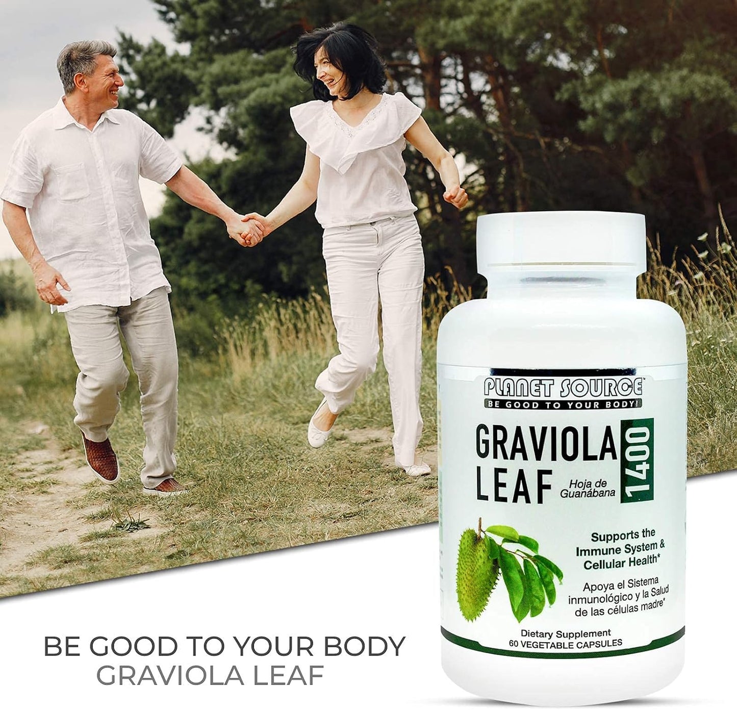 Graviola Leaf – Annona Muricata Soursop – Traditional Herbal Supplement – Natural Antioxidant – 60 Vegetable Capsules (1400mg) - görsel 5