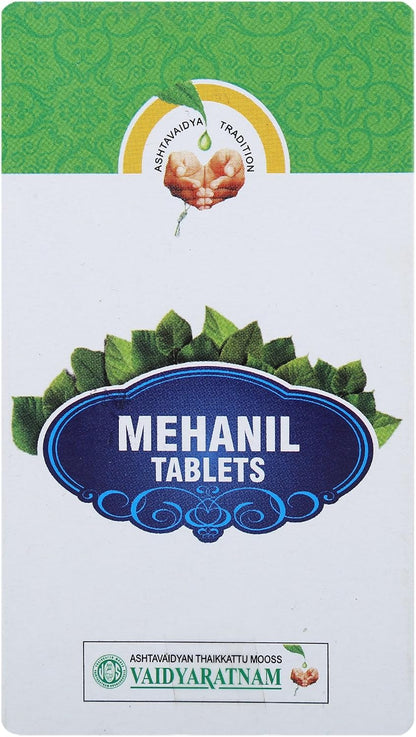 VAIDYARATNAM Mehanil Tablets – 100 Tablets with Free Pachak Methi