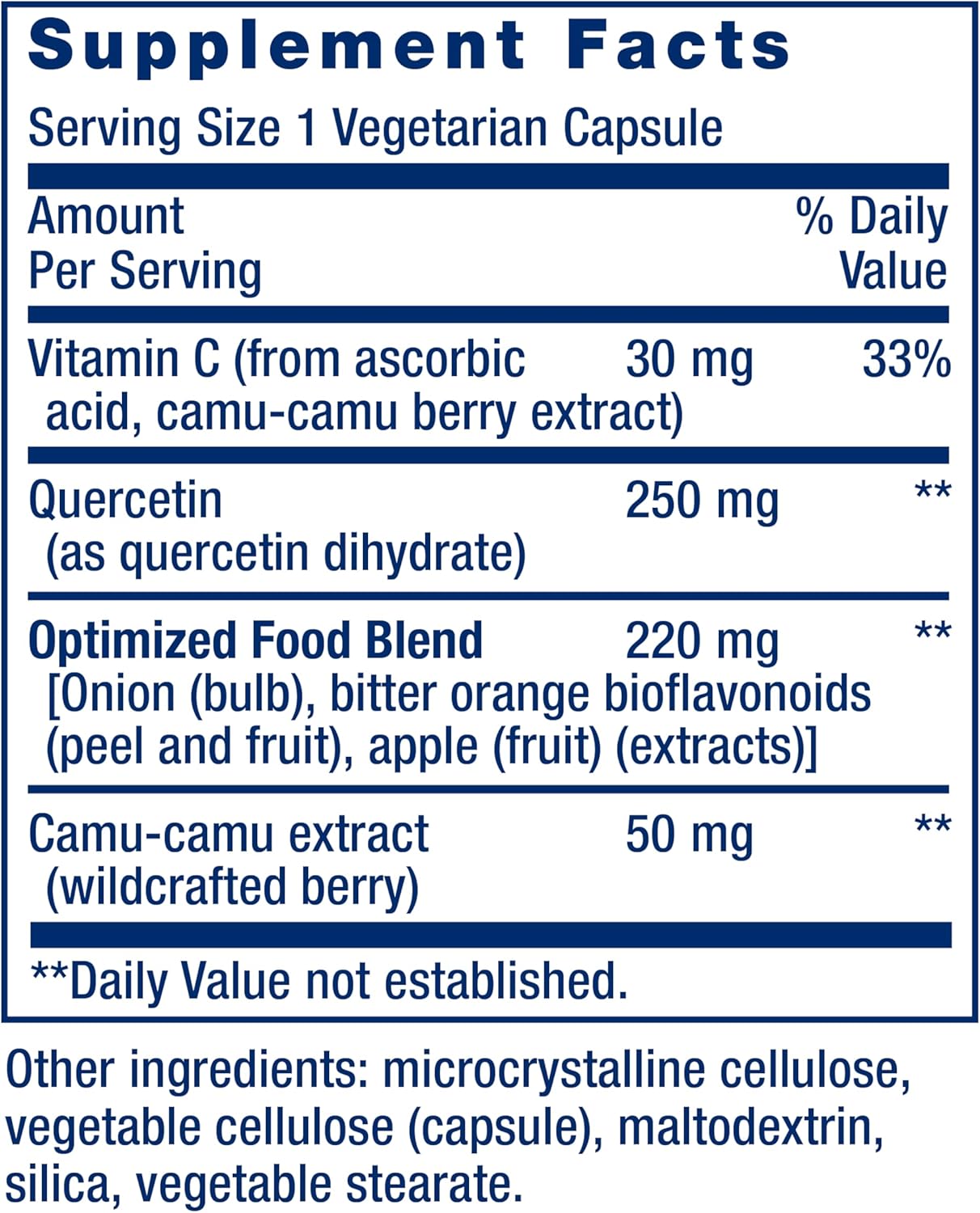 Life Extension Optimised Quercetin 250 mg – 60 Vegetarian Capsules - görsel 3