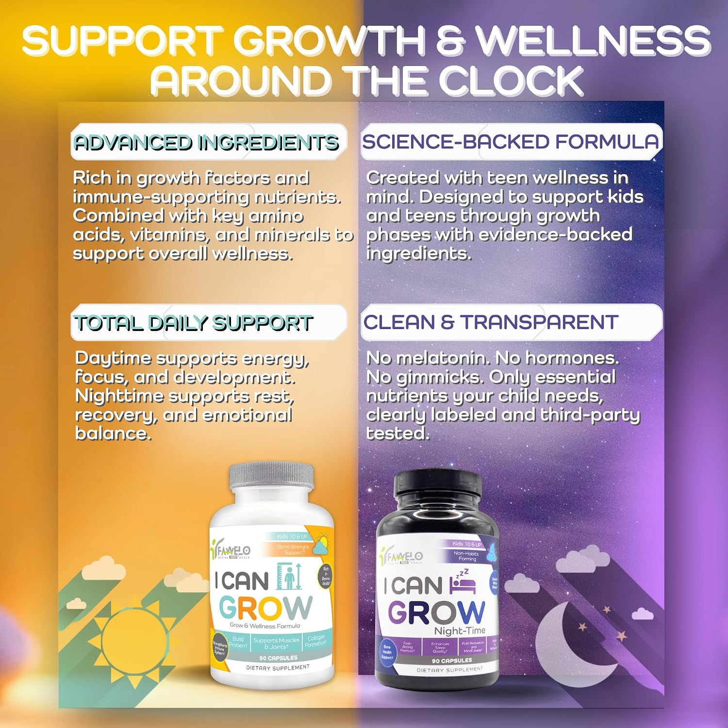 I Can Grow Night-time Children's Vitamins | Sleep Aid with Magnesium Bisglycinate - görsel 9