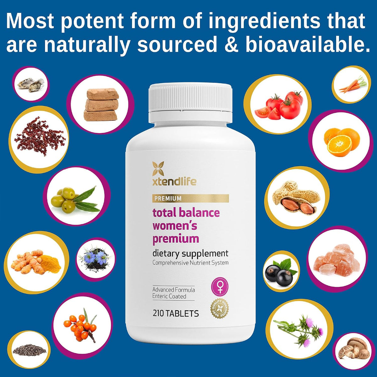 Xtendlife Total Balance Women's Premium Extra Strength Daily Multivitamin and Mineral – 90+ Nutrients for Immune, Heart, Digestive and Cellular Health (30-Day Supply) - görsel 7