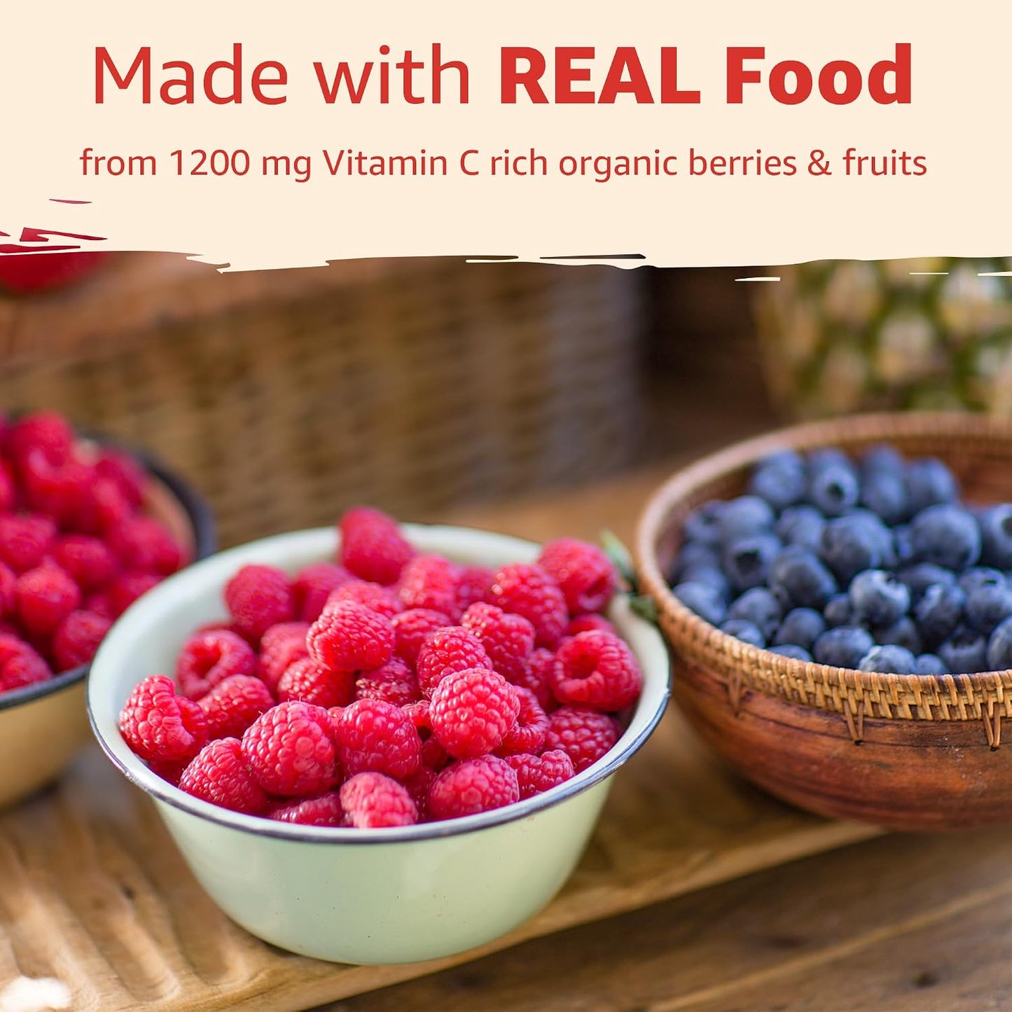 Nextdia Organic Vitamin C Gummies 120mg - Sugar Free Whole Food Immune Support - 60 Sweets - görsel 5