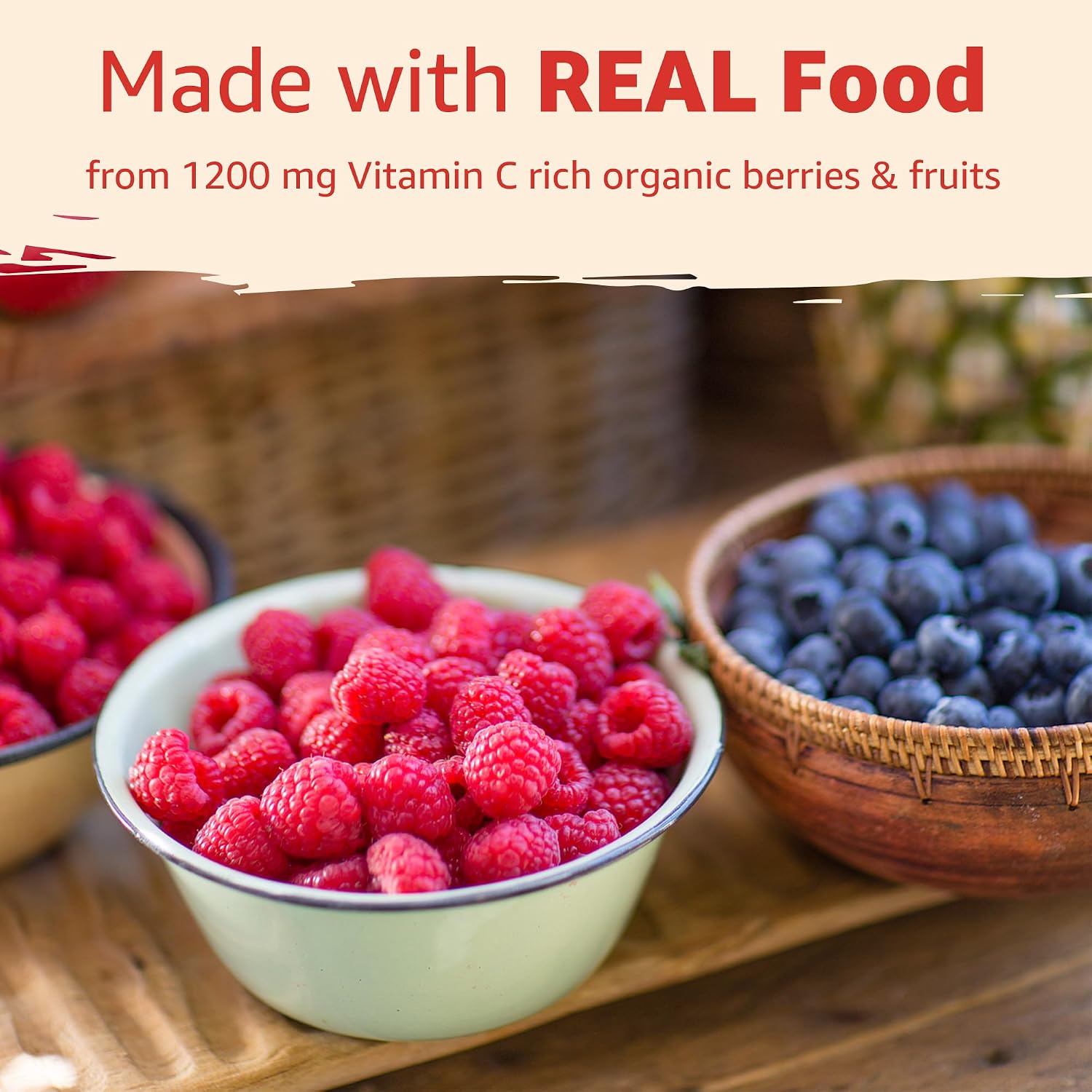 Nextdia Organic Vitamin C Gummies 120mg - Sugar Free Whole Food Immune Support - 60 Sweets - görsel 5
