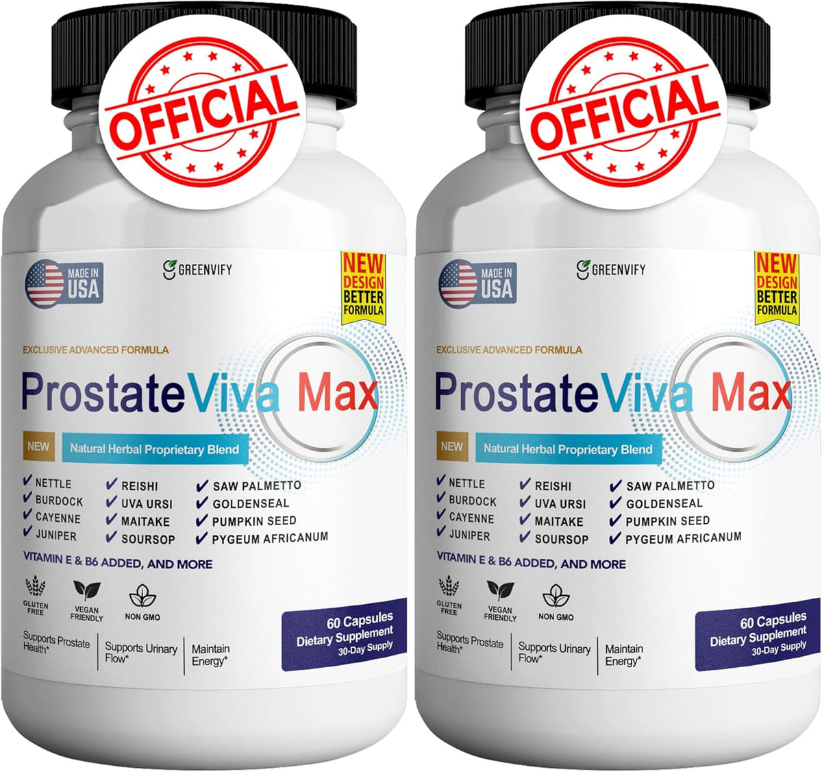 GREENVIFY ProstateViva Max - Maximum Strength Prostate Supplement (300 Capsules) - görsel 6